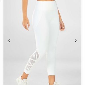 White High-waisted power hold fabletic leggings